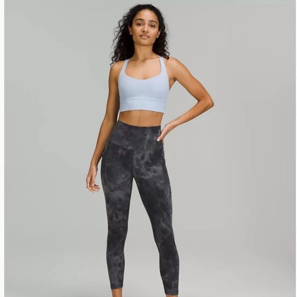 Lululemon Wunder Train HR Crop 23" Diamond Dye pitch grey graphite - Picture 1 of 3